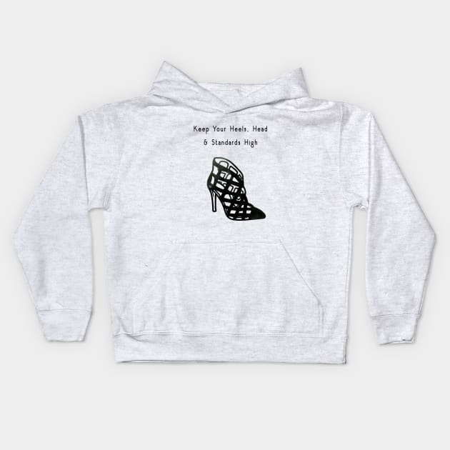 Coco "Keep Your Heels, Head & Standards High" Kids Hoodie by GalleryArtField